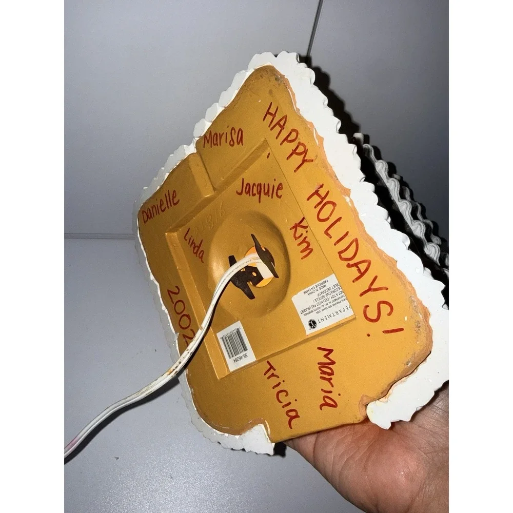 VTG Dept 56 North Pole Series Gingerbread House Lights Up RARE! Pretzel Gumdrops